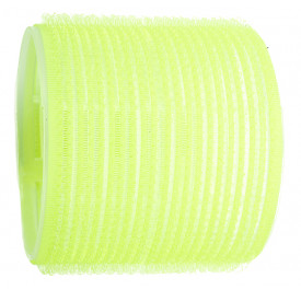 Accessoires cheveux - Rouleau velcro jaune - 65mm - Lot de 6 