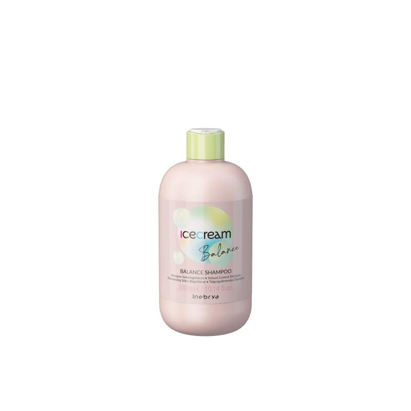 Shampoing professionnel - anti-sébum pour cheveux gras - Balance Ice Cream - Inebrya - Maneliss