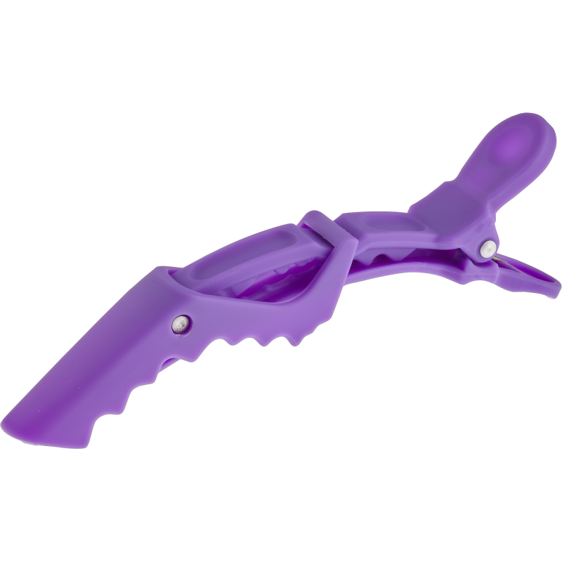 Lot de 6 pinces shark-clip soft violet - EFALOK