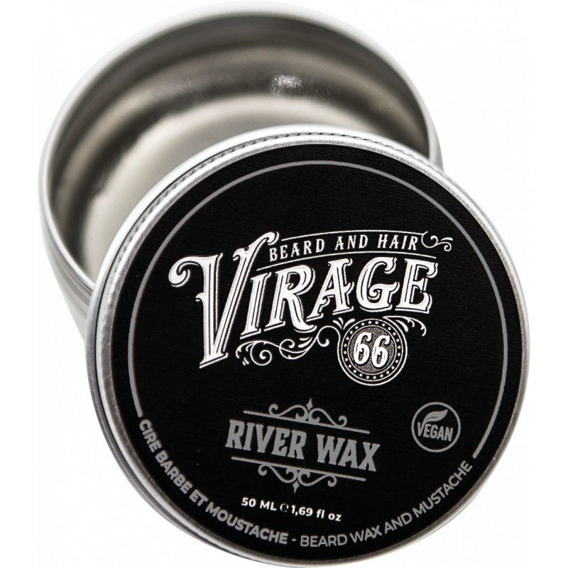 Cire coiffante - Cire barbe et moustache River Wax - Virage 66 - Maneliss