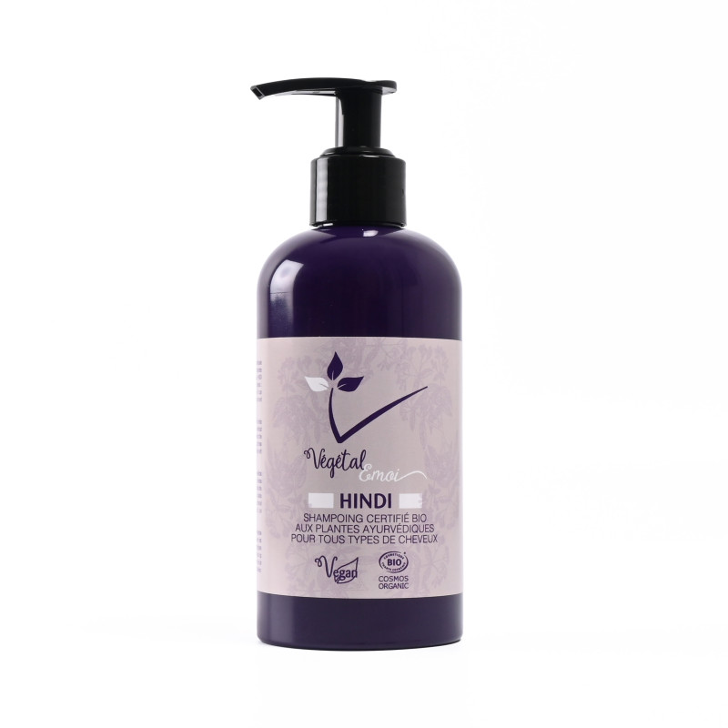 Shampoing certifié bio Hindi - Végétal'émoi - Cosmos Organic