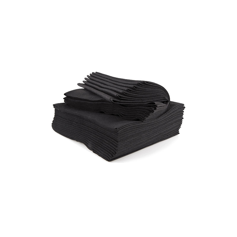 Hygiènes, jetables - Serviettes jetables noires lot de 25 