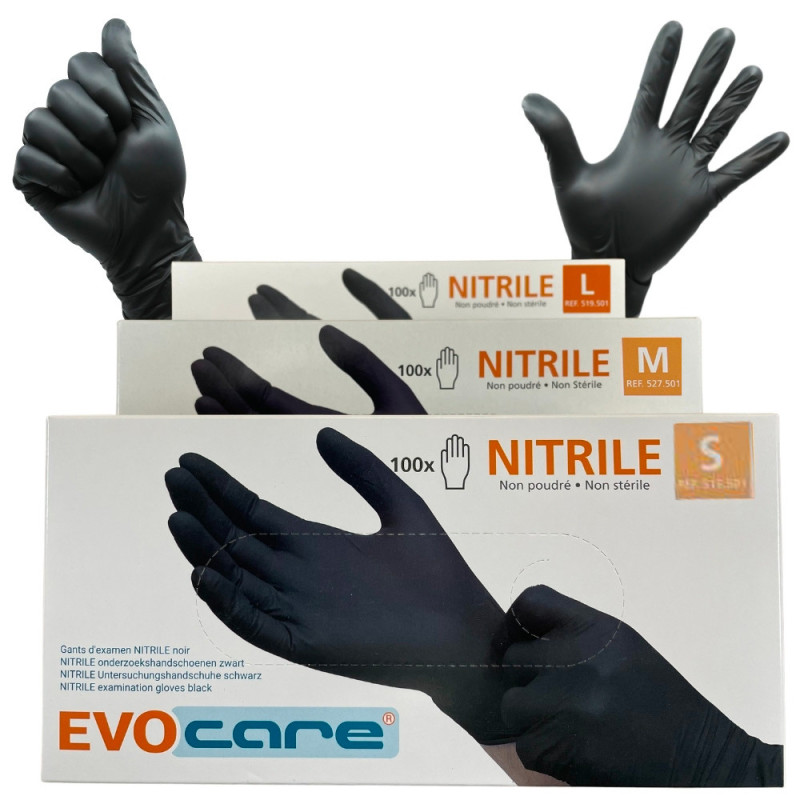 Gant nitrile non poudrés - boîte de 100 - Pour professionnels de la coiffure - Maneliss