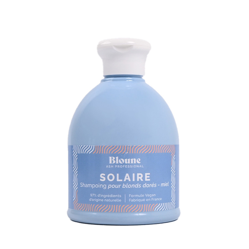 Shampoing Solaire 250ml - Bloune - Shampoings professionnel pour cheveux blonds miel - ASH PROFESSIONAL - MANELISS
