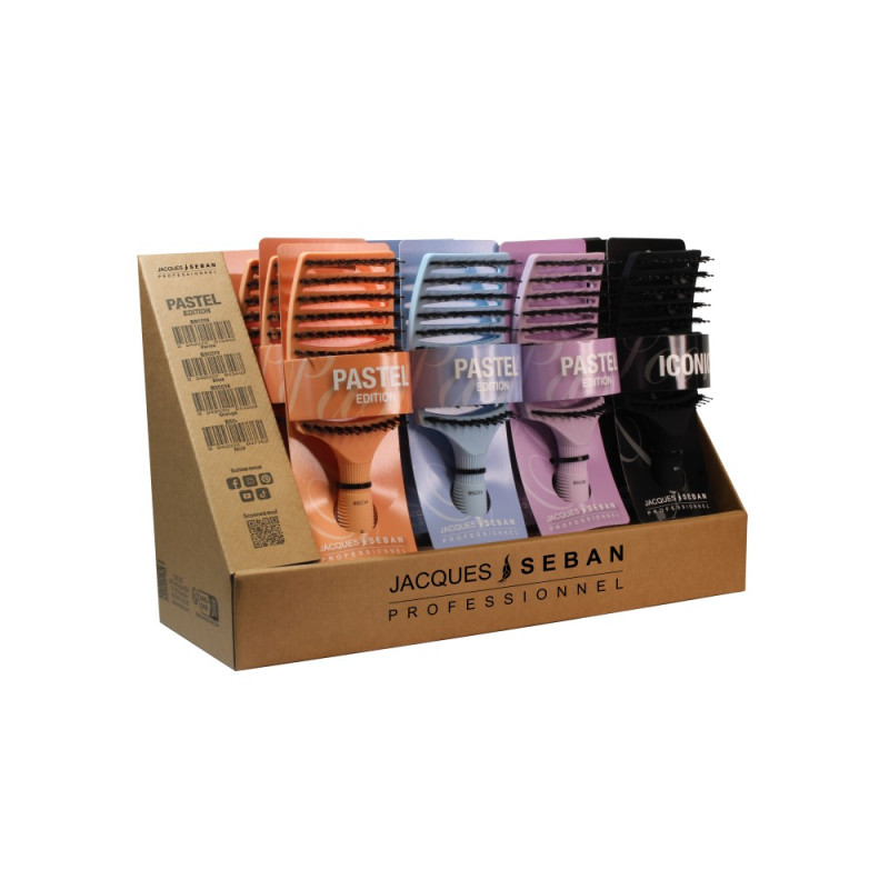 Brosses en poil de sanglier + présentoir - J.Seban - Maneliss