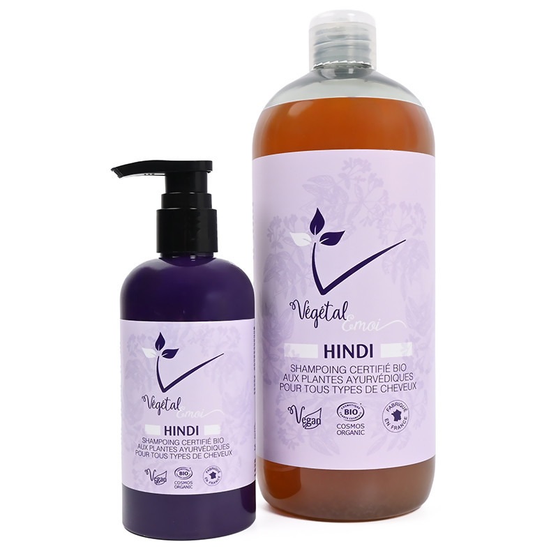 Shampoing professionnel certifié BIO Hindi - Végétal'émoi - Maneliss
