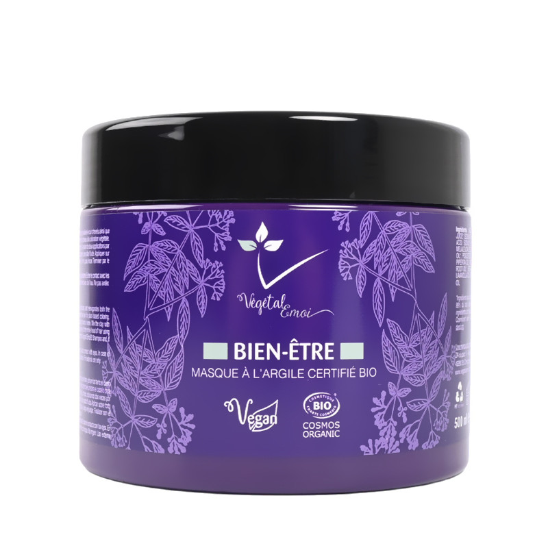 Masque à l'argile Bien-être 500ml - Végétal'émoi - Maneliss