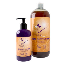 shampoing solaire certifié bio et naturel - cheveux bouclés ondulés frisés - hélios'émoi - végétal'émoi - Maneliss