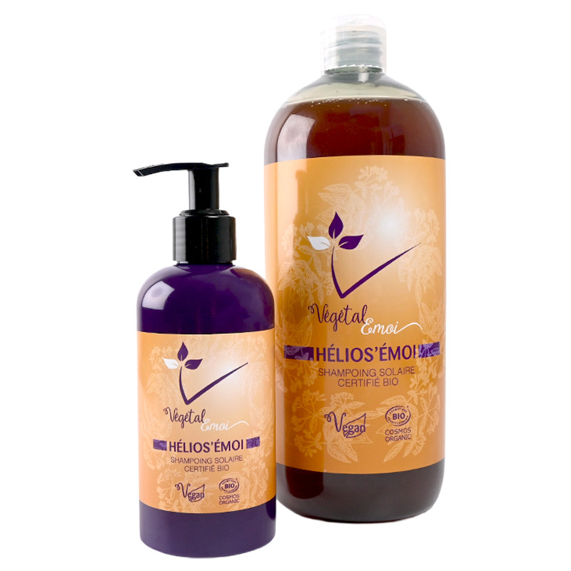 shampoing solaire certifié bio et naturel - cheveux bouclés ondulés frisés - hélios'émoi - végétal'émoi - Maneliss