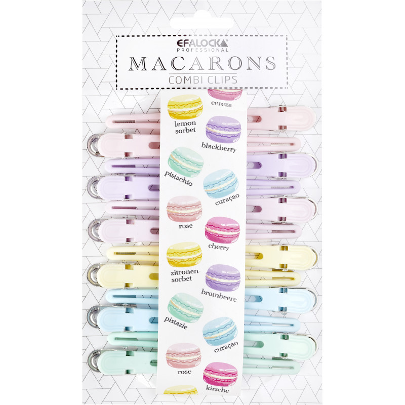 Accessoires cheveux - Pinces macarons assortiment 2x6 