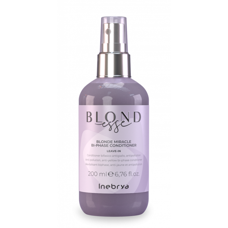 Spray Bi-Phase blonde Miracle Conditionner Blondesse 200ml  - Inebrya - Maneliss